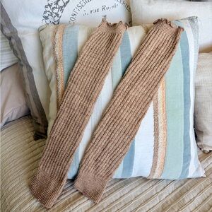 🤎3/$15 Knit Leg Warmers🤎 or footless boot socks in Camel
